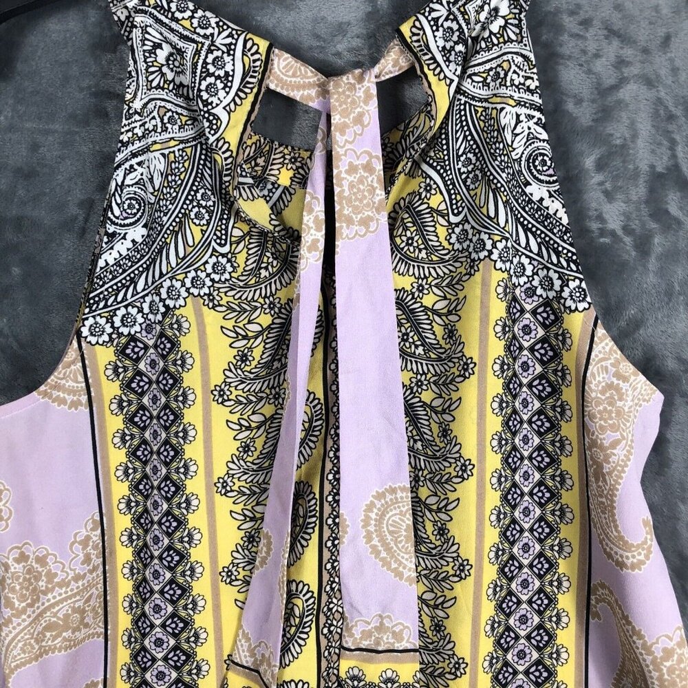 New York And Company Tops Medium Women’s Yellow And Lavender Shirt - Picture 11 of 14
